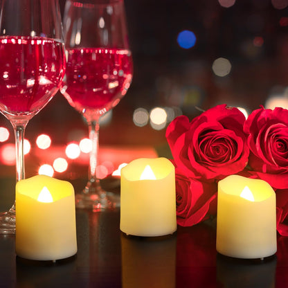 Rechargeable Tea Lights (6 Pieces) - With Charging Station and Timer - Flickering Flame - LED Candles for V1189-HB003WSRU00003
