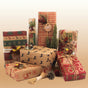 Christmas Wrapping Paper - 6 Sheets - Retro & Vintage Design - Complete Set with 2x Rope, Tape & Stickers - V1189-HB003WSRY00001