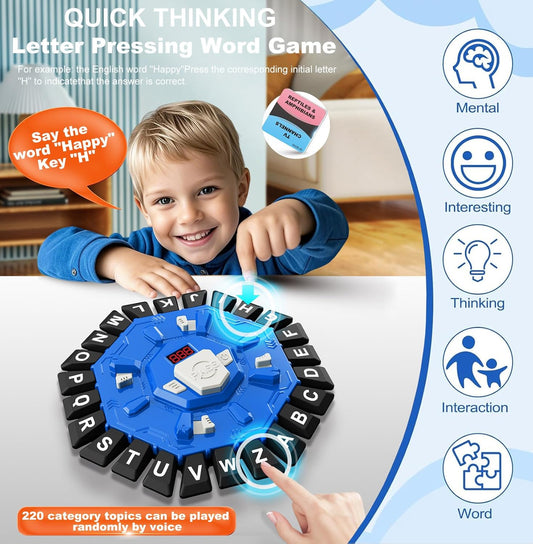 Board Game - 24-Letter Press Game - Fun and Fast Puzzle Game - Includes Two Modes - Covers 220 Theme V1189-HB003ZSSE00012