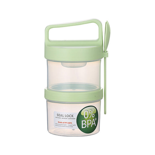 Yogurt Cup To Go Portable Salad Cup with Fork - Double-Walled Leak-Proof Yogurt, Fruit & Oatmeal Cup - V1189-HB003ZSSG00004