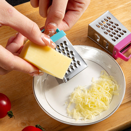 Mini cheese grater - Four-sided grater - Stainless steel slicer - Multifunctional vegetable cutter - Kitchen V1189-HB003ZSSG00008