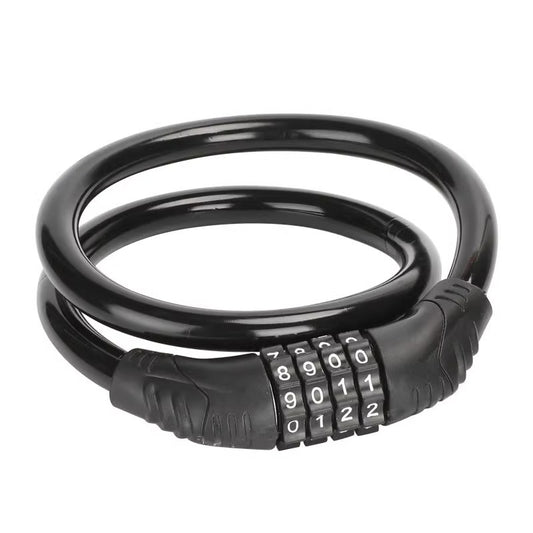 Bicycle Lock with Number Code - Portable Chain Lock for Mountain Bike / Electric Bike - 4-Digit Combination V1189-HB003ZSSQ00005
