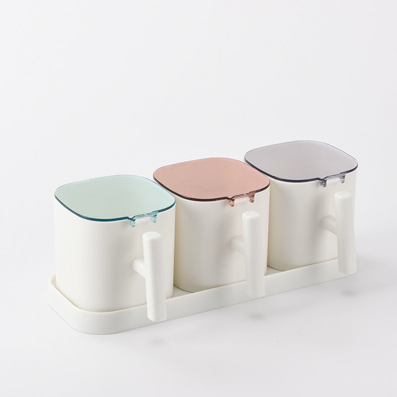 Herb jars - plastic herb jars - with airtight lids - 3 compartments V1189-HB003ZSST00008