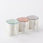 Herb jars - plastic herb jars - with airtight lids - 3 compartments V1189-HB003ZSST00008