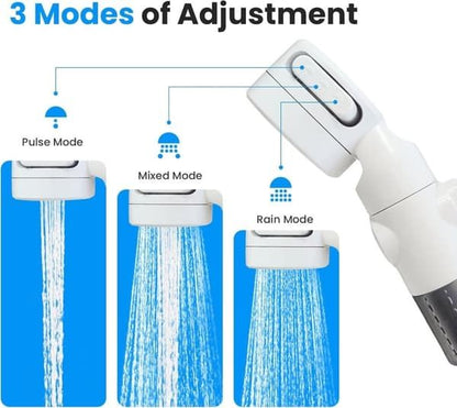 Portable Camping Shower with USB Rechargeable Electric Pump, Digital Display, Multiple Spray Modes, Outdoor Shower Kit