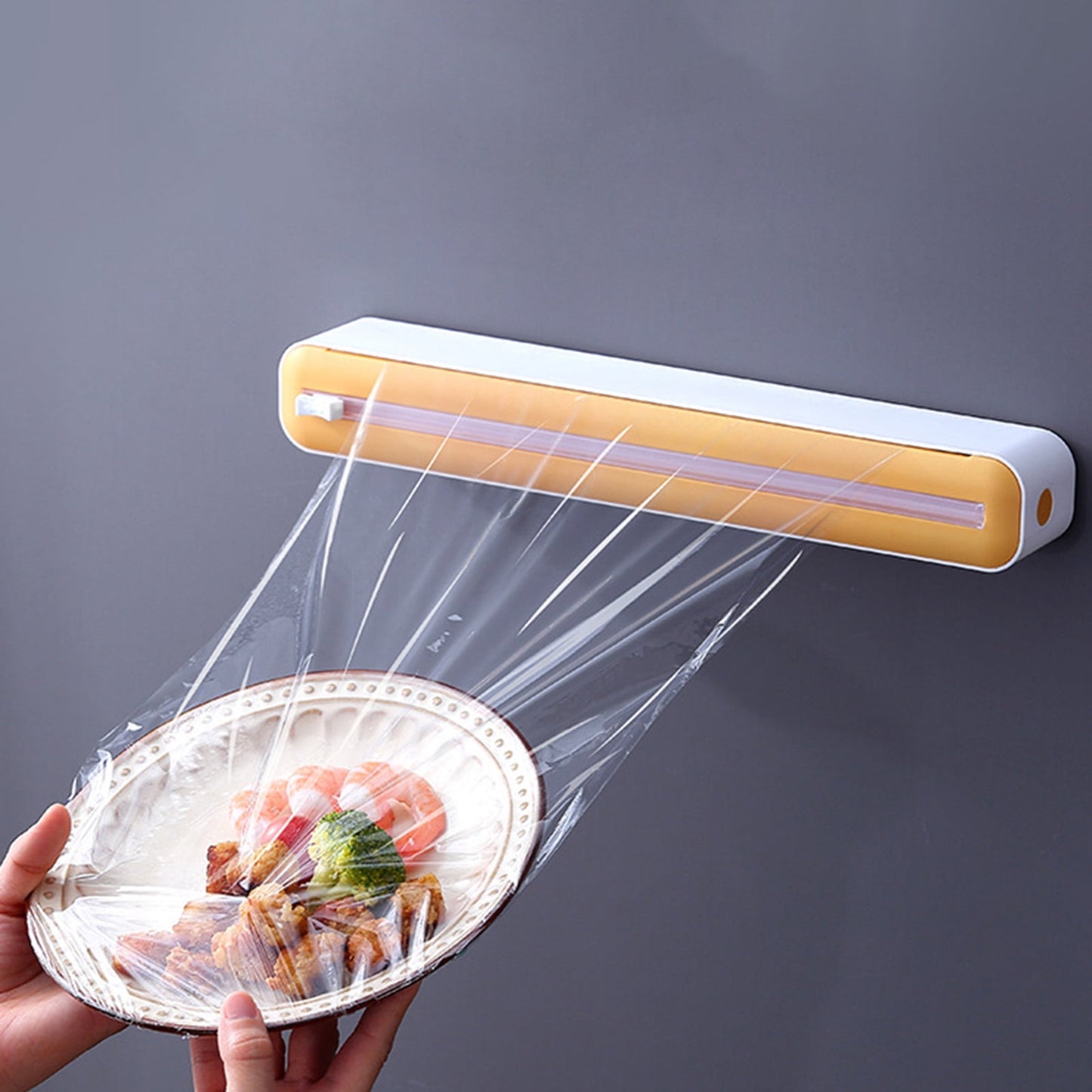 Cling Wrap Cutter - Magnetic Back Design - Two-Way Slider - Plastic Wrap Cutting - Fridge Mounted - Saran V1189-LWWAL-20260325-00014