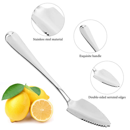 MANLINGDA DOITOOL 4Pcs Stainless Steel Grapefruit Spoons with Serrated Edges 15.50X2.70X0.50CM As Shown V1189-LWWAL-20260325-00021