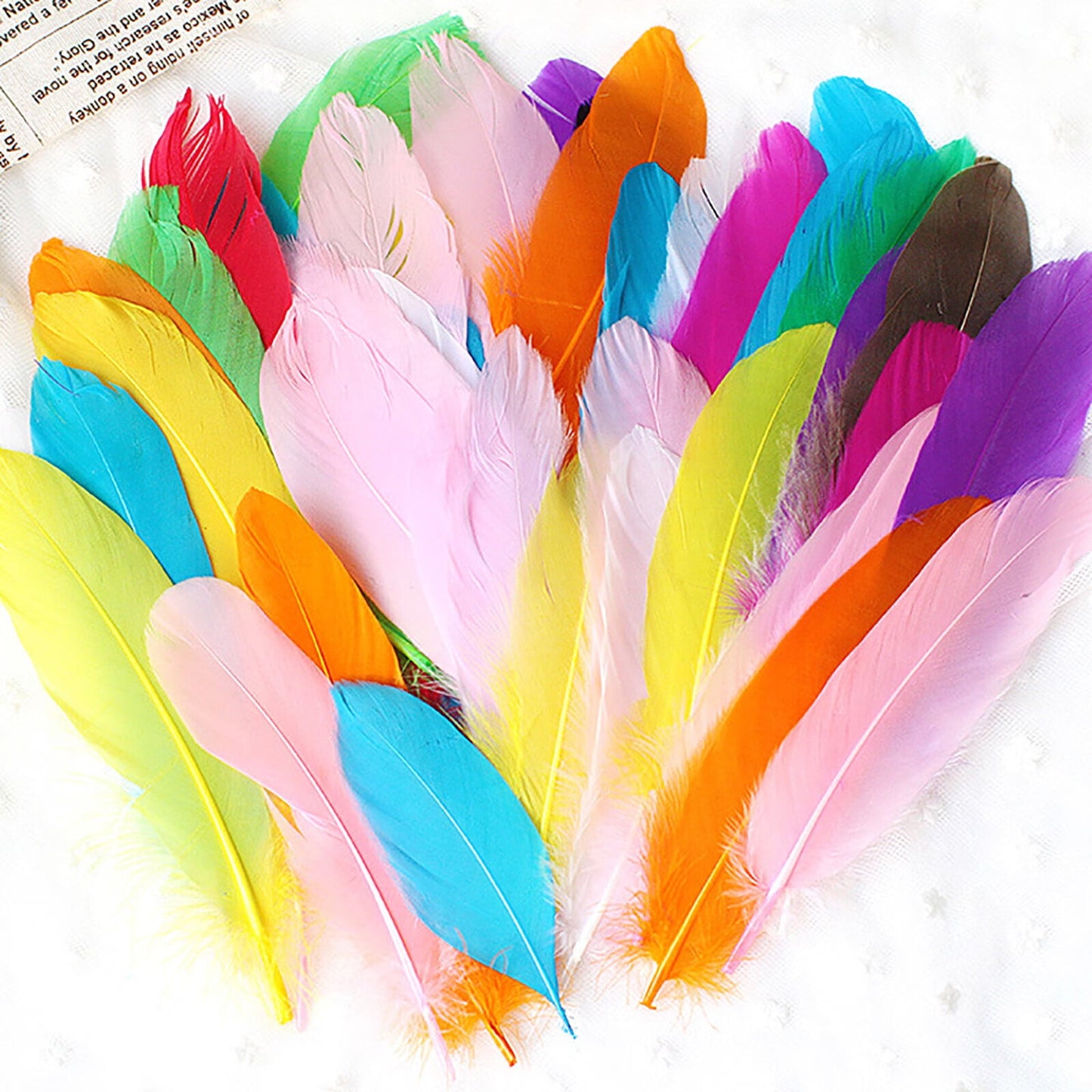 Coopserbil DIY Natural Colourful Craft Feathers (50 Count) One Size Colourful V1189-LWWAL-20260325-00031