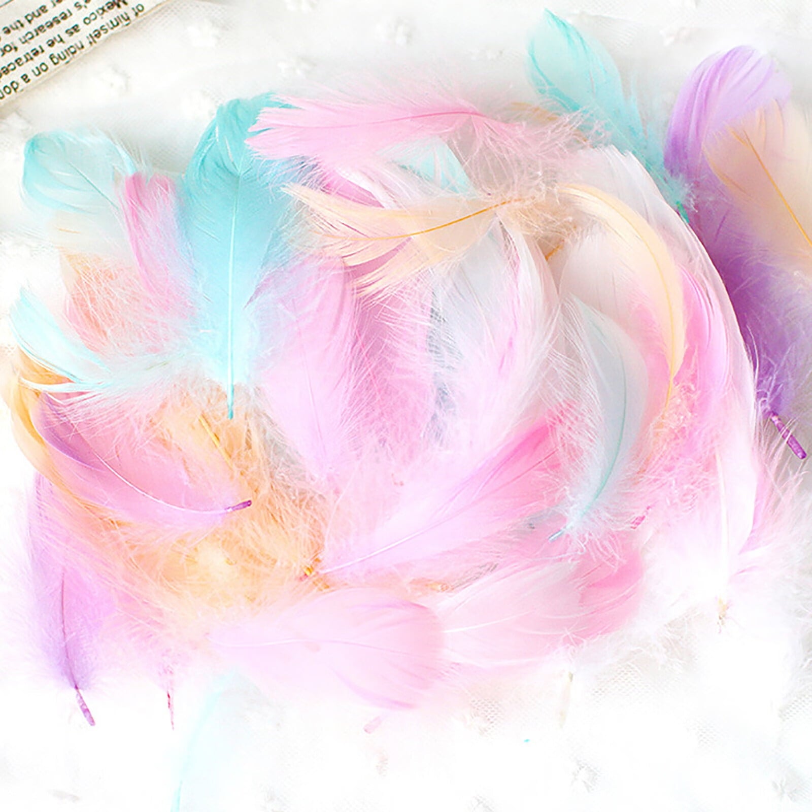 Coopserbil DIY Natural Colourful Craft Feathers (50 Count) 5.0-15.0 cm Natural Colourful V1189-LWWAL-20260325-00033