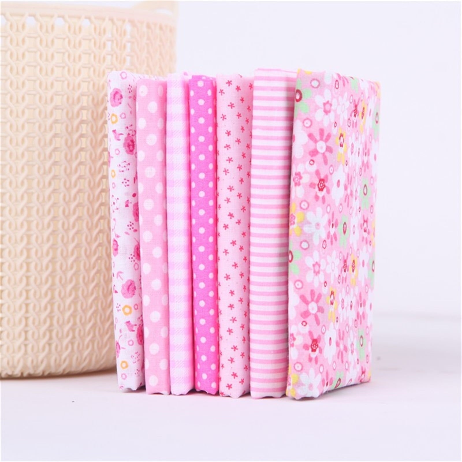 Tdoenbutw clearance Cotton Crafts Fabric Bundle Patchwork Squares Quilting Sewing Patchwork DIY 7PCS 7PC DIY V1189-LWWAL-20260325-00035