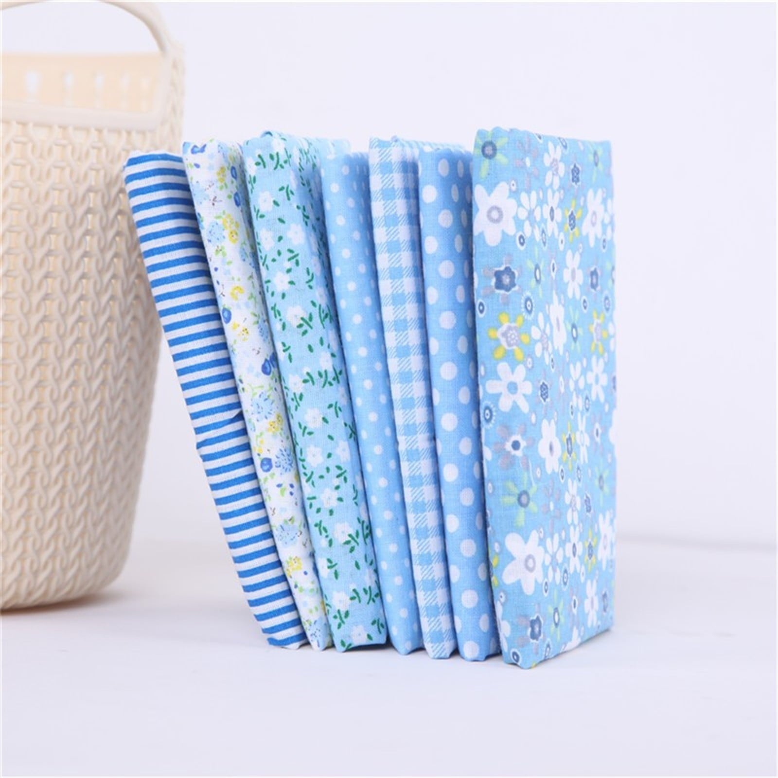 Tdoenbutw clearance Cotton Crafts Fabric Bundle Patchwork Squares Quilting Sewing Patchwork DIY 7PCS 7PC DIY V1189-LWWAL-20260325-00038