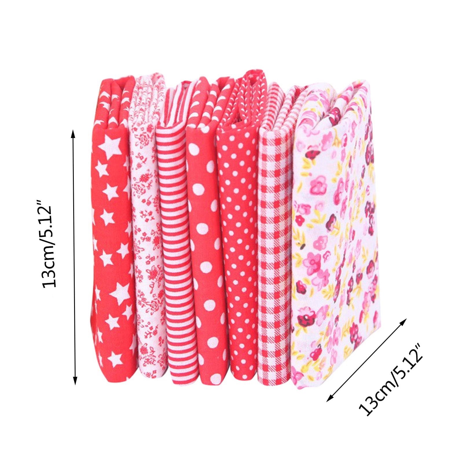 Tdoenbutw clearance Cotton Crafts Fabric Bundle Patchwork Squares Quilting Sewing Patchwork DIY 7PCS 7PC DIY V1189-LWWAL-20260325-00041