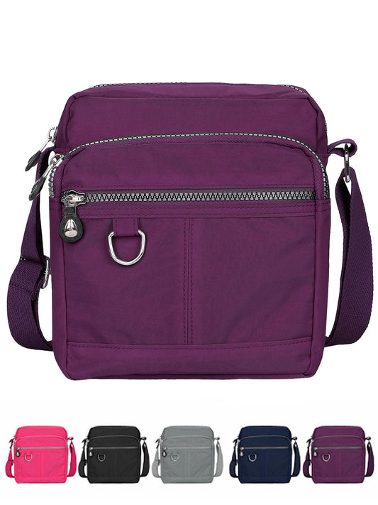 Luxtrada Casual Nylon Purse Handbag Crossbody Bag Waterproof Shoulder Bag with Zipper Pockets for Women V1189-LWWAL-20260325-00063