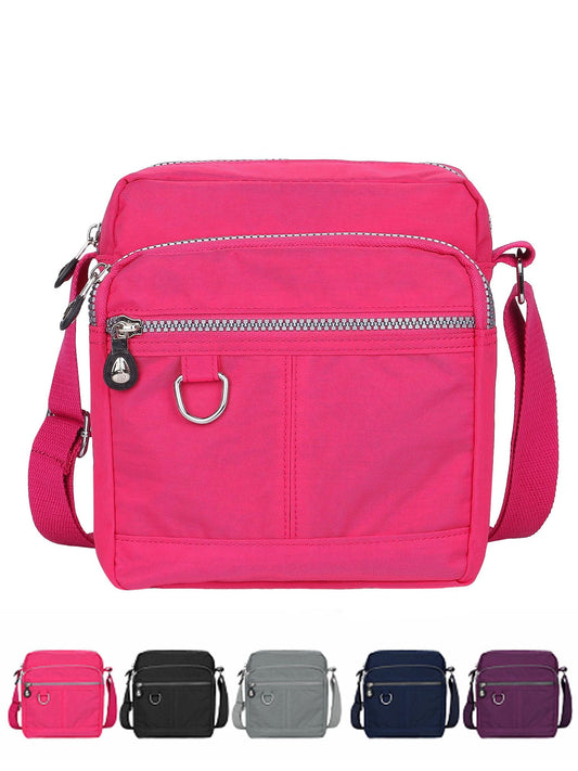 Luxtrada Casual Nylon Purse Handbag Crossbody Bag Waterproof Shoulder Bag with Zipper Pockets for Women V1189-LWWAL-20260325-00064