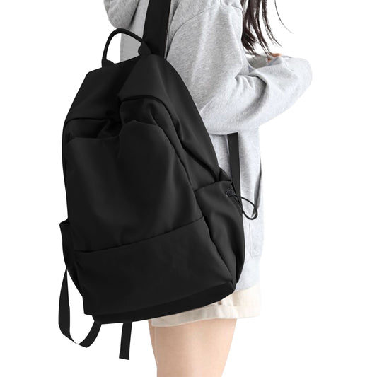 BJLFS Unisex Lightweight Water-Resistant Backpack Black V1189-LWWAL-20260325-00066
