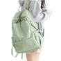 BJLFS Unisex Lightweight Water-Resistant Backpack, Black Light Green V1189-LWWAL-20260325-00069