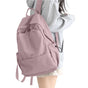 BJLFS Unisex Lightweight Water-Resistant Backpack, Black Purple V1189-LWWAL-20260325-00071