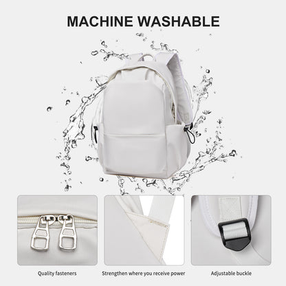 BJLFS Unisex Lightweight Water-Resistant Backpack, Black White V1189-LWWAL-20260325-00072