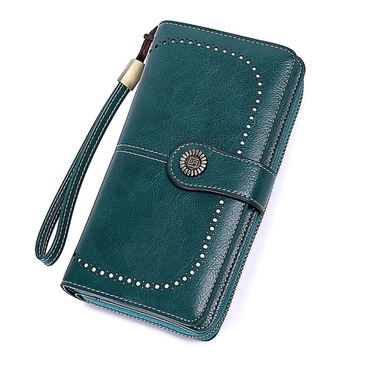 Leather Wallet Women Rfid Blocking Large Capacity, Zip Around Long Wallet - Pu Phone Clutch Purse, Trifold V1189-LWWAL-20260325-00078