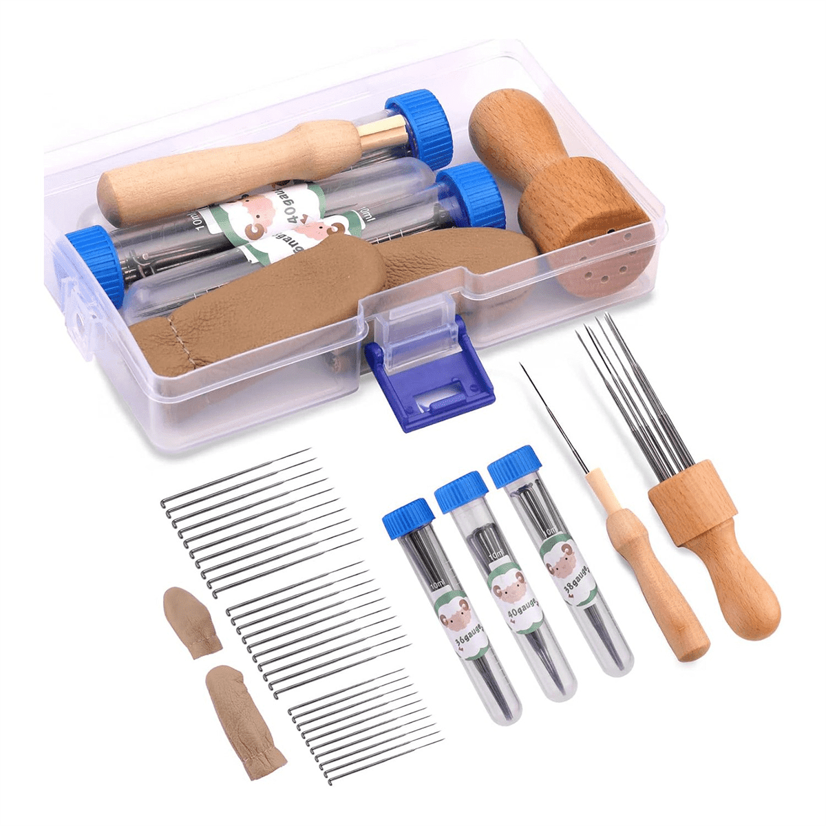 Wool Felting Needle Tools, Wool Felting Tool Kit with 3 Sizes Felting Needles and 1/8 Needle Wooden Handle V1189-LWWAL-20260325-00085