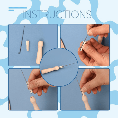 Wool Felting Needle Tools, Wool Felting Tool Kit with 3 Sizes Felting Needles and 1/8 Needle Wooden Handle V1189-LWWAL-20260325-00085