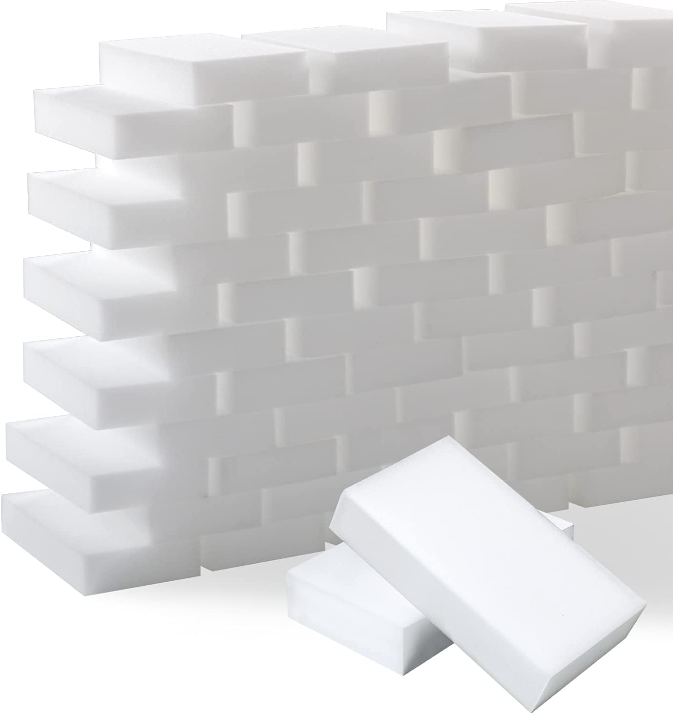 100 Pack Melamine Sponges Magic Cleaning Sponges in Bulk Melamine Foam for Dishes Eraser Sponges for Cleaning V1189-LWWAL-20260325-00089