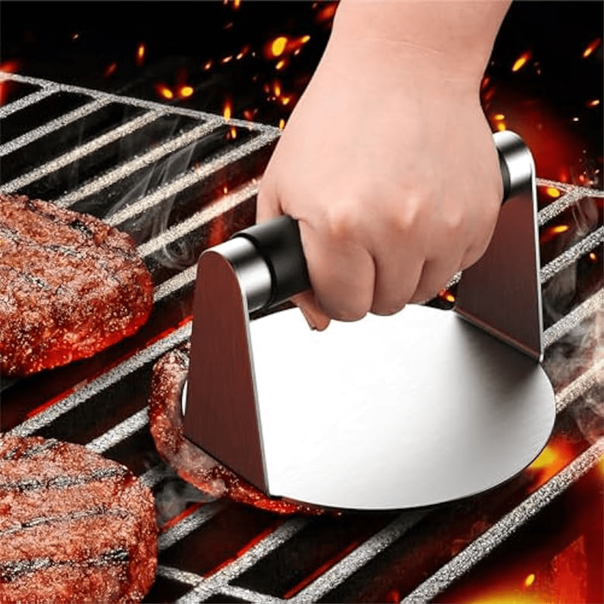 Smash Burger ,Hamburger Smasher Tool for Griddle, Stainless Steel Ham Patty ,Grill Smashburger V1189-LWWAL-20260325-00092