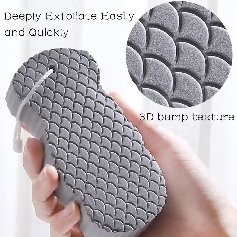 2 Pcs Exfoliating Bath Sponge, Soft Spa Scrub Sponges for Shower, Dead Skin Remover for Body for Adult Baby V1189-LWWAL-20260325-00094