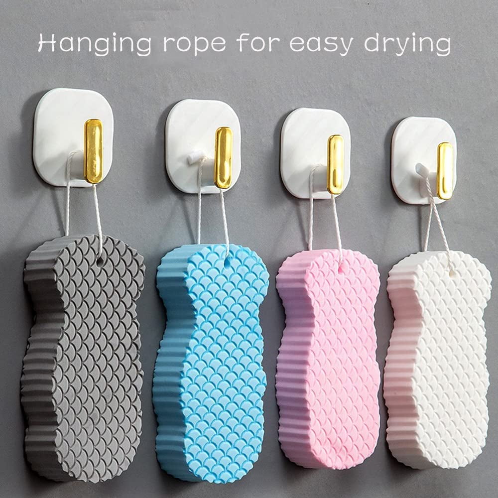 2 Pcs Exfoliating Bath Sponge, Soft Spa Scrub Sponges for Shower, Dead Skin Remover for Body for Adult Baby V1189-LWWAL-20260325-00095