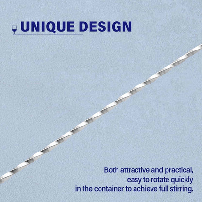 Bar Spoon Cocktail Mixing Stirrers for Drink, Stainless Steel 12 Inches Long Handle, Silver 4 Pieces V1189-LWWAL-20260325-00101