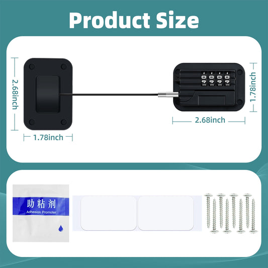 Baby Proofing, Refrigerator lock, Baby Safety Locks for Cabinets, Cabinet Locks for Babies, No Drilling Child V1189-LWWAL-20260325-00114