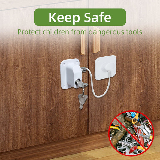 Baby Proofing, Refrigerator lock, Baby Safety Locks for Cabinets, Cabinet Locks for Babies, No Drilling Child V1189-LWWAL-20260325-00118