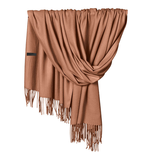 Delayuji Pashmina Scarf for Women Scarf for Women Women Pashmina Scarf Soft Solid Plain Shawl Wrap Fashion V1189-LWWAL-20260325-00121