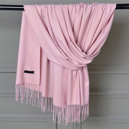 Delayuji Pashmina Scarf for Women Scarf for Women Women Pashmina Scarf Soft Solid Plain Shawl Wrap Fashion V1189-LWWAL-20260325-00122