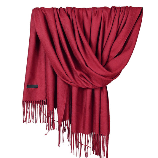 Delayuji Pashmina Scarf for Women Scarf for Women Women Pashmina Scarf Soft Solid Plain Shawl Wrap Fashion V1189-LWWAL-20260325-00124