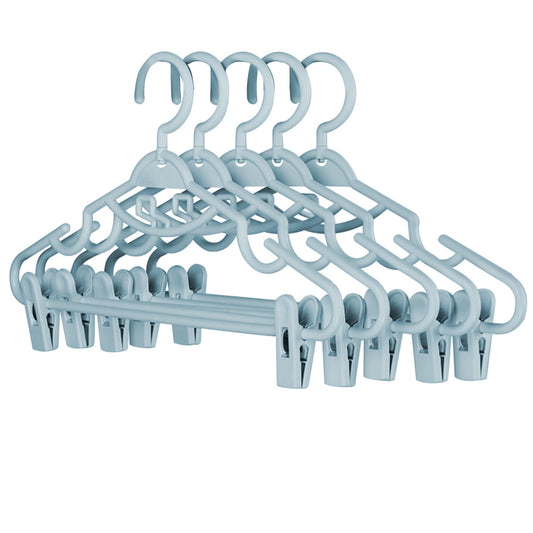 JSCDRPDWL Plastic Pants Hangers with Clips 5 Pack Heavy Duty Skirt Hangers Swivel Hook and Notches Space V1189-LWWAL-20260325-00126