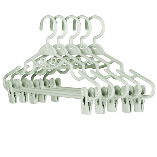 JSCDRPDWL Plastic Pants Hangers with Clips 5 Pack Heavy Duty Skirt Hangers Swivel Hook and Notches Space V1189-LWWAL-20260325-00127