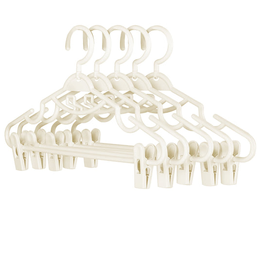 JSCDRPDWL Plastic Pants Hangers with Clips 5 Pack Heavy Duty Skirt Hangers Swivel Hook and Notches Space V1189-LWWAL-20260325-00128