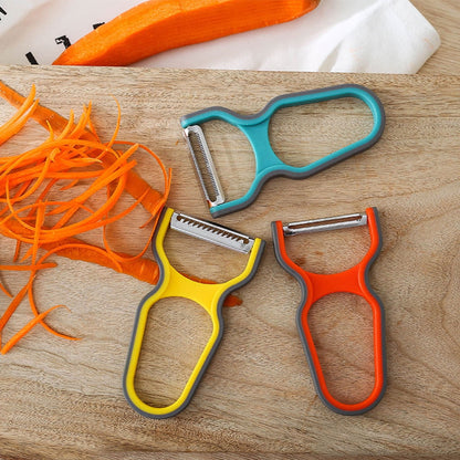 3 Pieces Vegetable Peeler Set For Potato Fruit Non-Slip Home Kitchen Peeling Tool Random Color V1189-LWWAL-20260325-00133