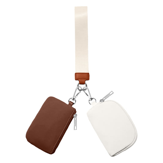 3/2/1PCS Keychain Wallet Mini Zip Around Wristlet Wallets For Women Detachable Dual Pouch Wristlet Portable V1189-LWWAL-20260325-00140