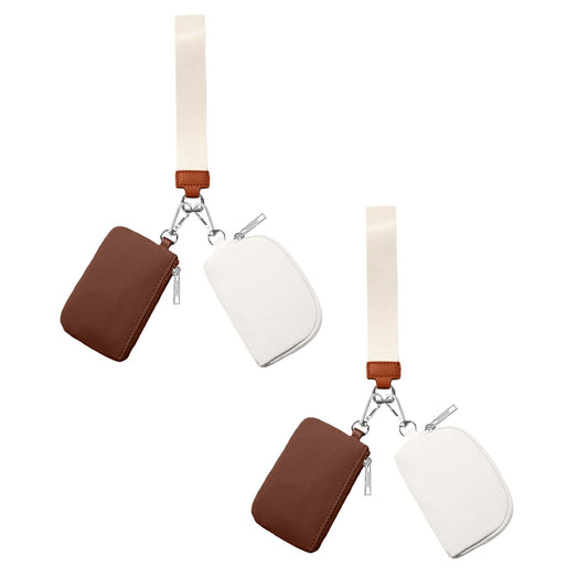 3/2/1PCS Keychain Wallet Mini Zip Around Wristlet Wallets For Women Detachable Dual Pouch Wristlet Portable V1189-LWWAL-20260325-00141