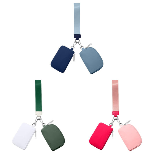 3/2/1PCS Keychain Wallet Mini Zip Around Wristlet Wallets For Women Detachable Dual Pouch Wristlet Portable V1189-LWWAL-20260325-00146