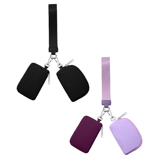3/2/1PCS Keychain Wallet Mini Zip Around Wristlet Wallets For Women Detachable Dual Pouch Wristlet Portable V1189-LWWAL-20260325-00148