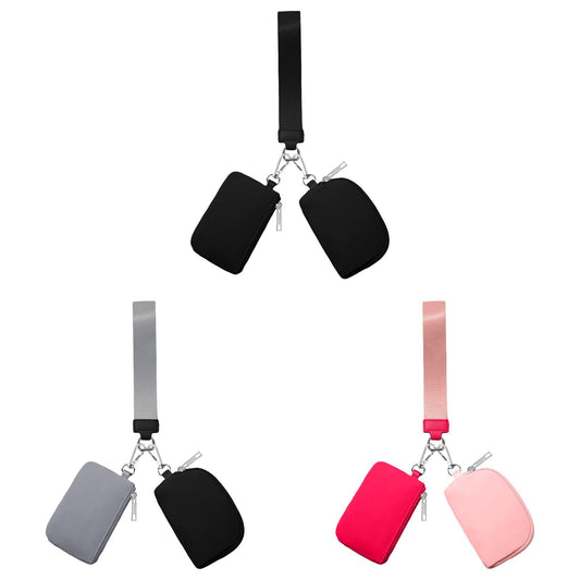 3/2/1PCS Keychain Wallet Mini Zip Around Wristlet Wallets For Women Detachable Dual Pouch Wristlet Portable V1189-LWWAL-20260325-00149