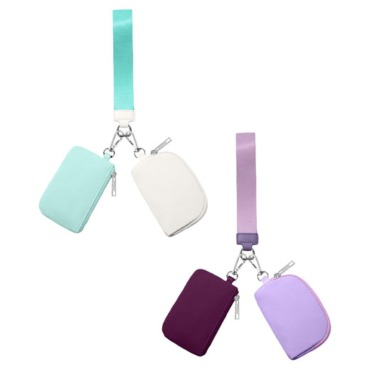 3/2/1PCS Keychain Wallet Mini Zip Around Wristlet Wallets For Women Detachable Dual Pouch Wristlet Portable V1189-LWWAL-20260325-00150