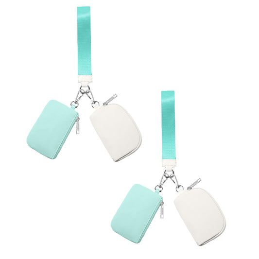 3/2/1PCS Keychain Wallet Mini Zip Around Wristlet Wallets For Women Detachable Dual Pouch Wristlet Portable V1189-LWWAL-20260325-00154
