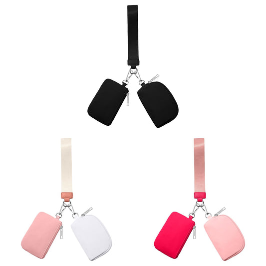 3/2/1PCS Keychain Wallet Mini Zip Around Wristlet Wallets For Women Detachable Dual Pouch Wristlet Portable V1189-LWWAL-20260325-00156