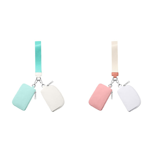 3/2/1PCS Keychain Wallet Mini Zip Around Wristlet Wallets For Women Detachable Dual Pouch Wristlet Portable V1189-LWWAL-20260325-00157
