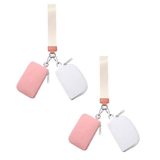 3/2/1PCS Keychain Wallet Mini Zip Around Wristlet Wallets For Women Detachable Dual Pouch Wristlet Portable V1189-LWWAL-20260325-00158
