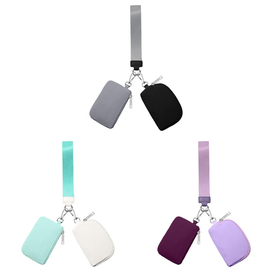 3/2/1PCS Keychain Wallet Mini Zip Around Wristlet Wallets For Women Detachable Dual Pouch Wristlet Portable V1189-LWWAL-20260325-00160